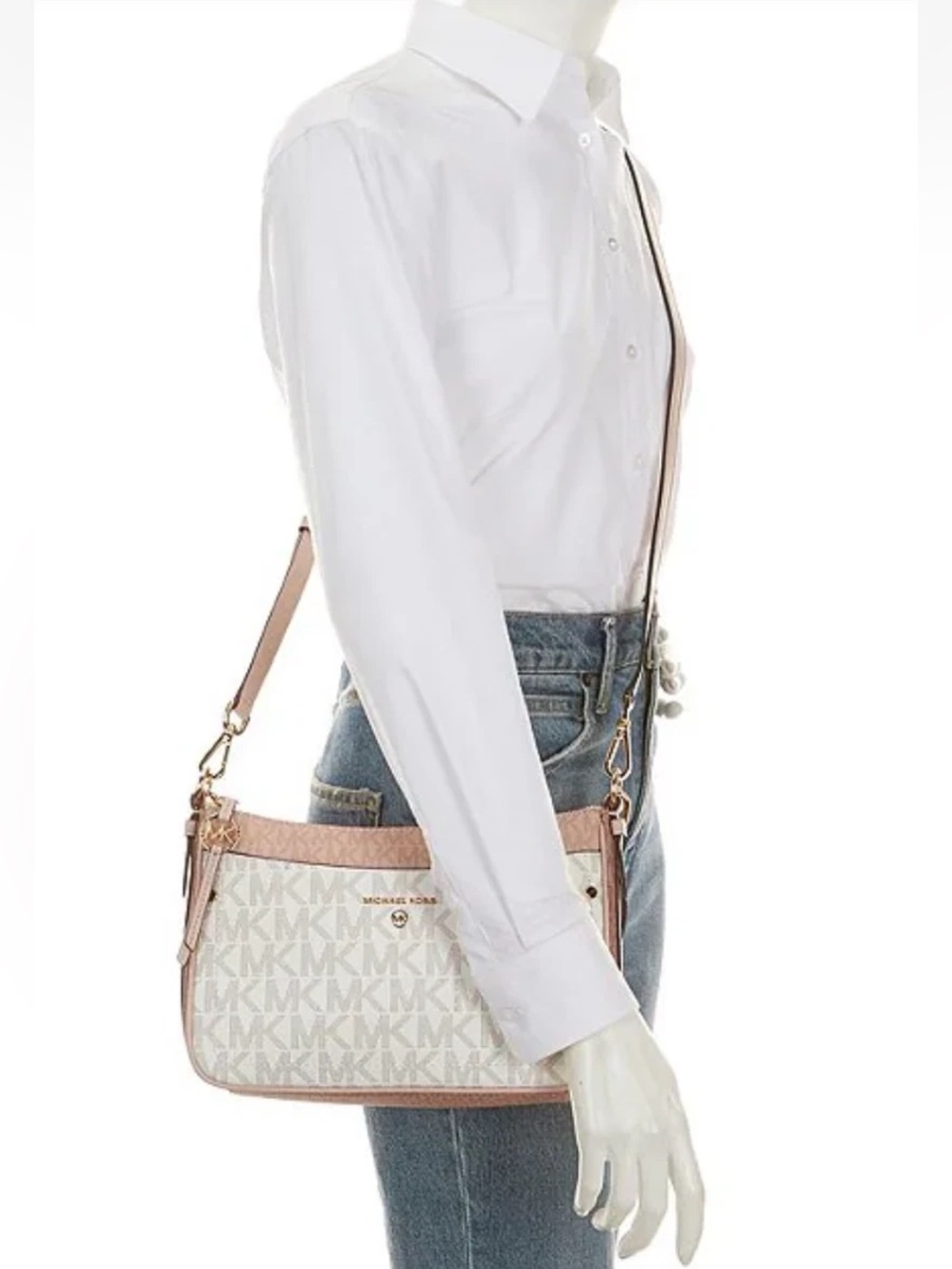Michael Kors medium top zip Pouchette crossbody bag